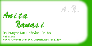 anita nanasi business card