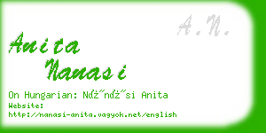 anita nanasi business card